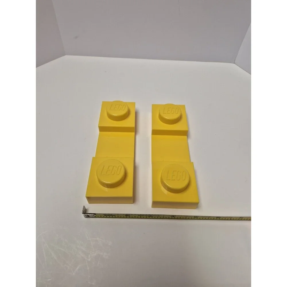 2pc LEGO Yellow Support / Foot for Minifigure Display Cases 2